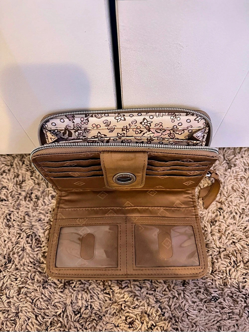Vera Bradley Quilted Brown Wallet - Picture 4 of 5